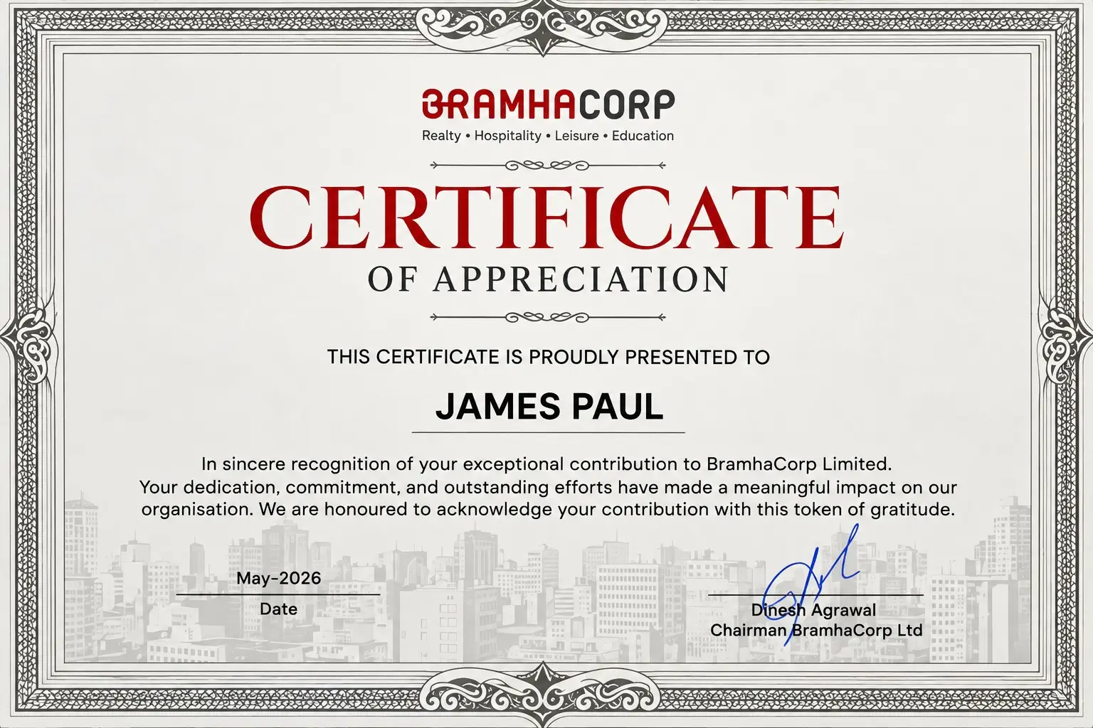 Partnership Certificate